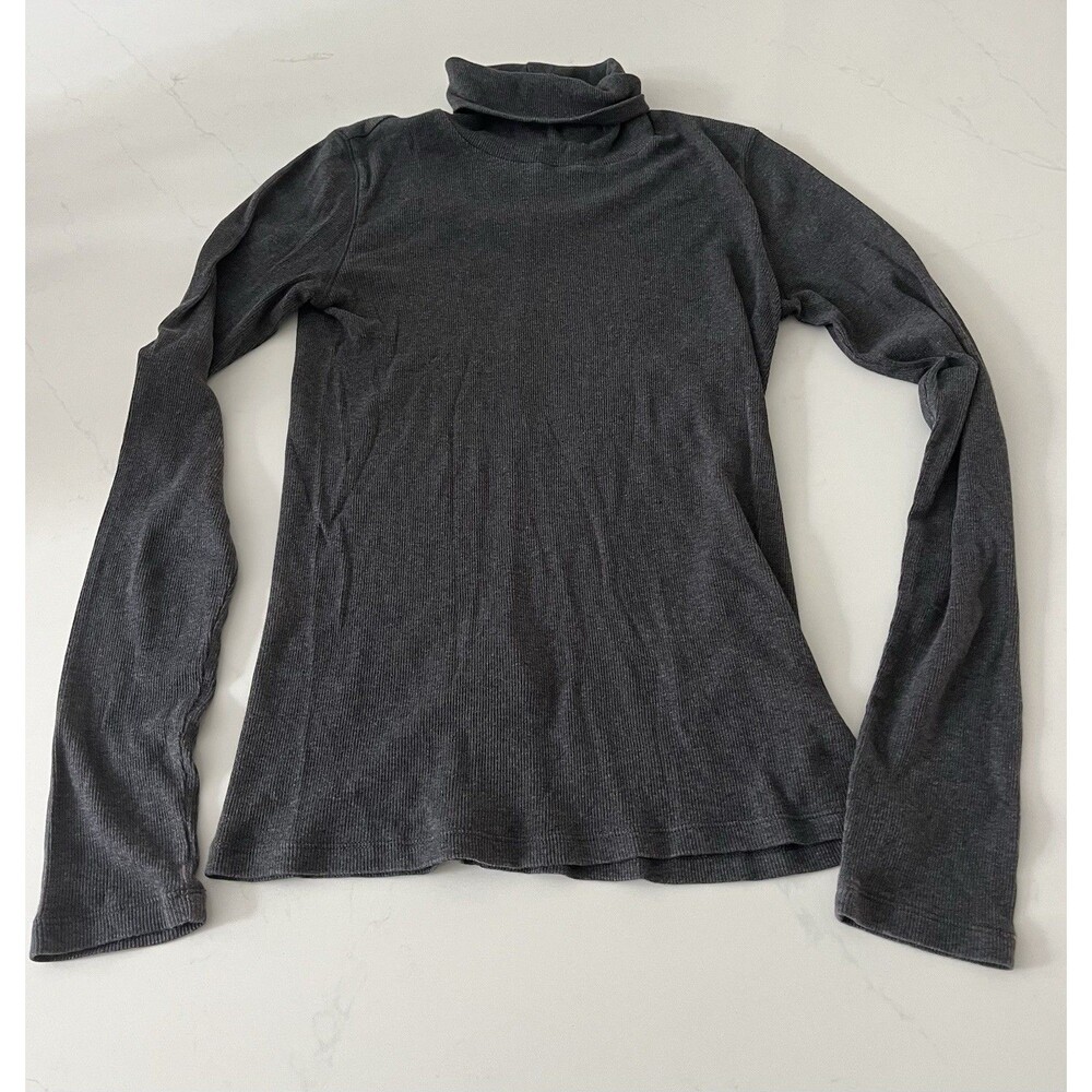 Everlane The Luxe Rib Turtleneck in Gray Size Small - Picture 3 of 8